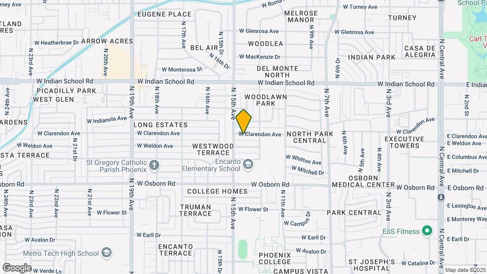 1405 W Clarendon Ave Map and Location Details