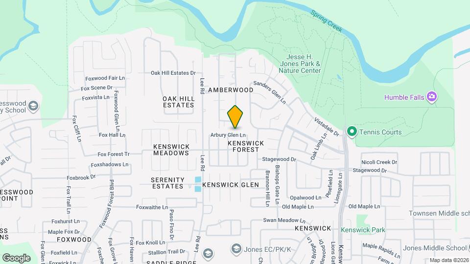 8007 Arbury Glen Ln Mapa y Detalles de la Ubicación