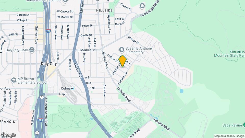 655 Sylvan St Map and Location Details