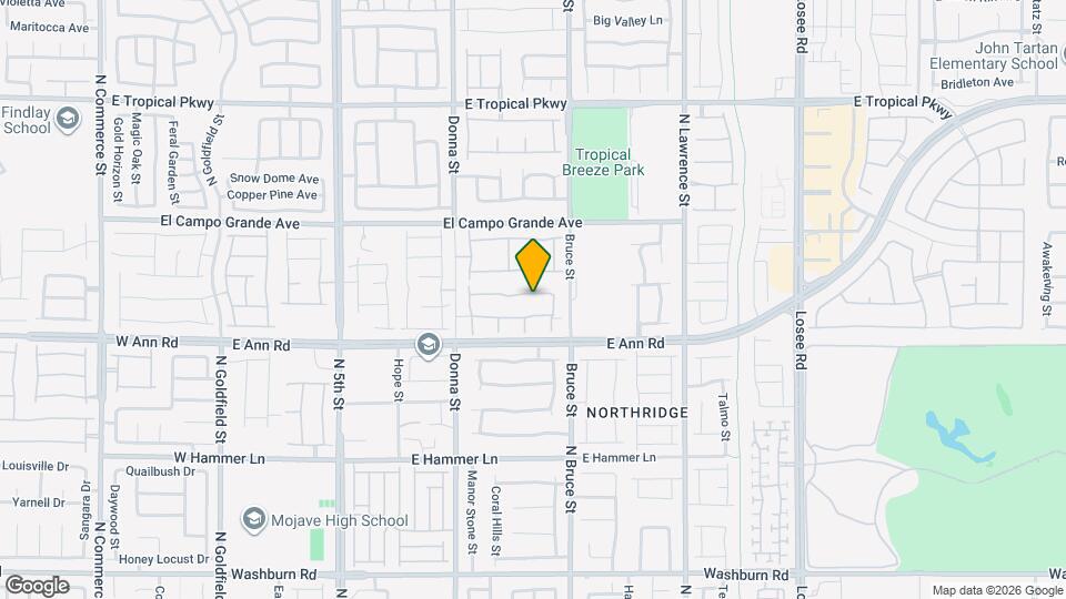 1121 Cliff Castle Ave Map and Location Details