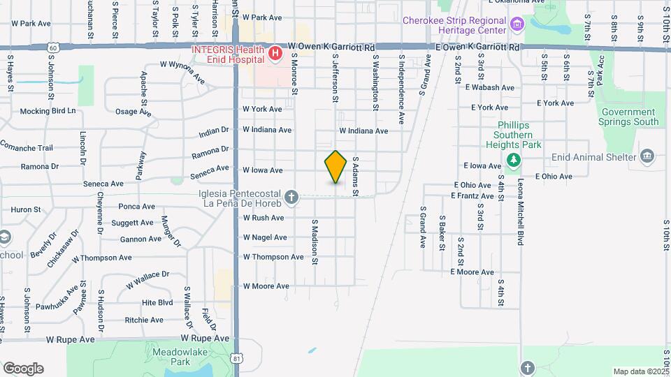 1225 S Jefferson St Map and Location Details