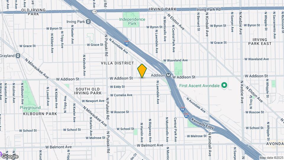 3755 W Addison St Map and Location Details
