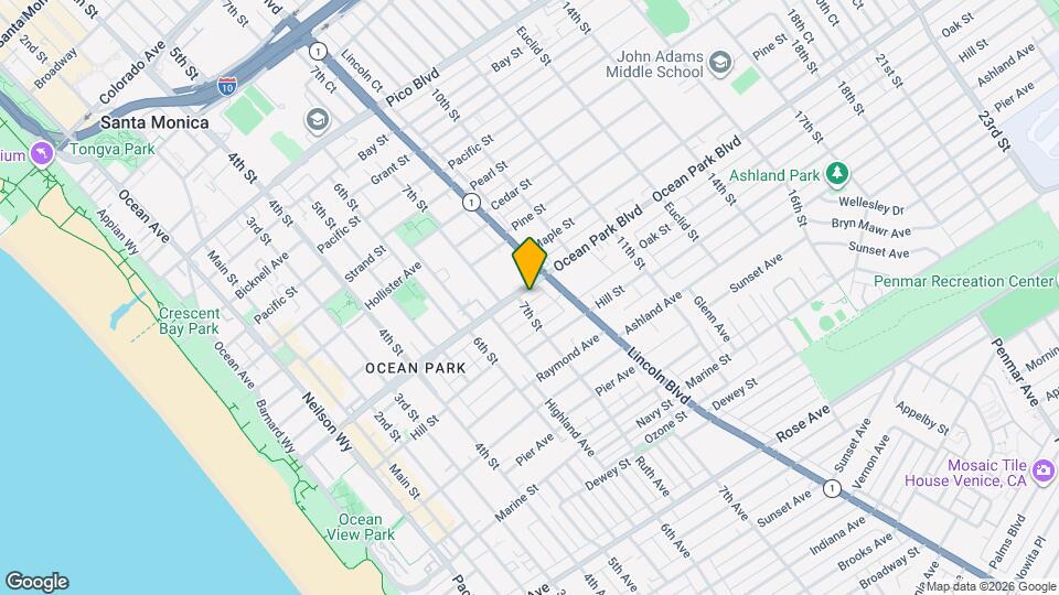 710 Ocean Park Blvd Mapa y Detalles de la Ubicación