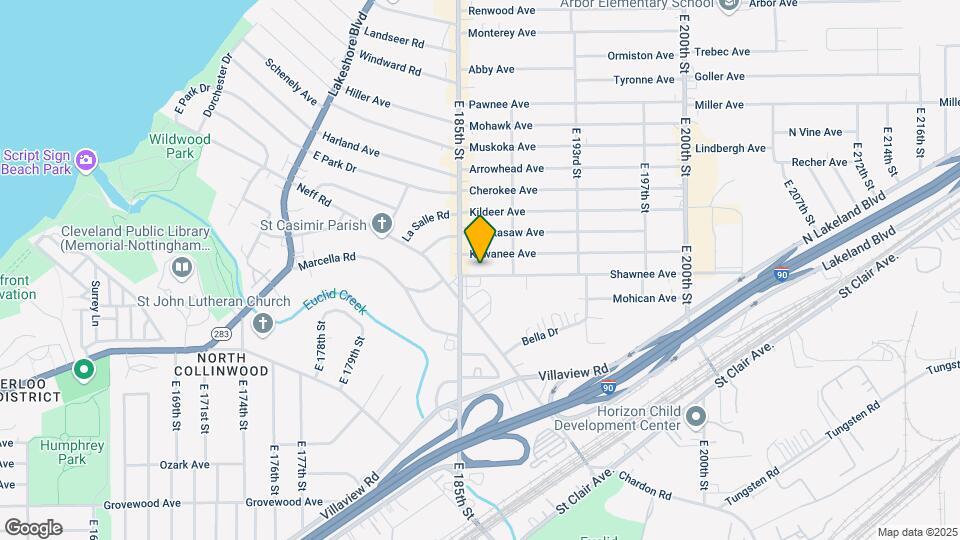 18519 Shawnee Ave Map and Location Details