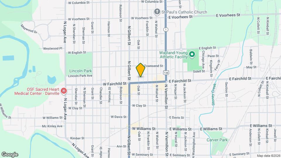 905 Oak St Map and Location Details