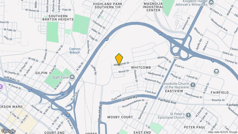 1911 Whitcomb St Map and Location Details