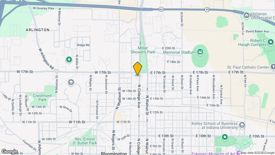 1217 N College Ave Map and Location Details