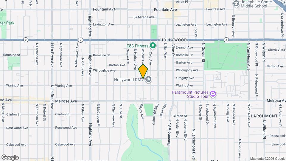 833 Wilcox Ave Map and Location Details