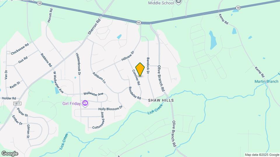 631 Conover Rd Map and Location Details