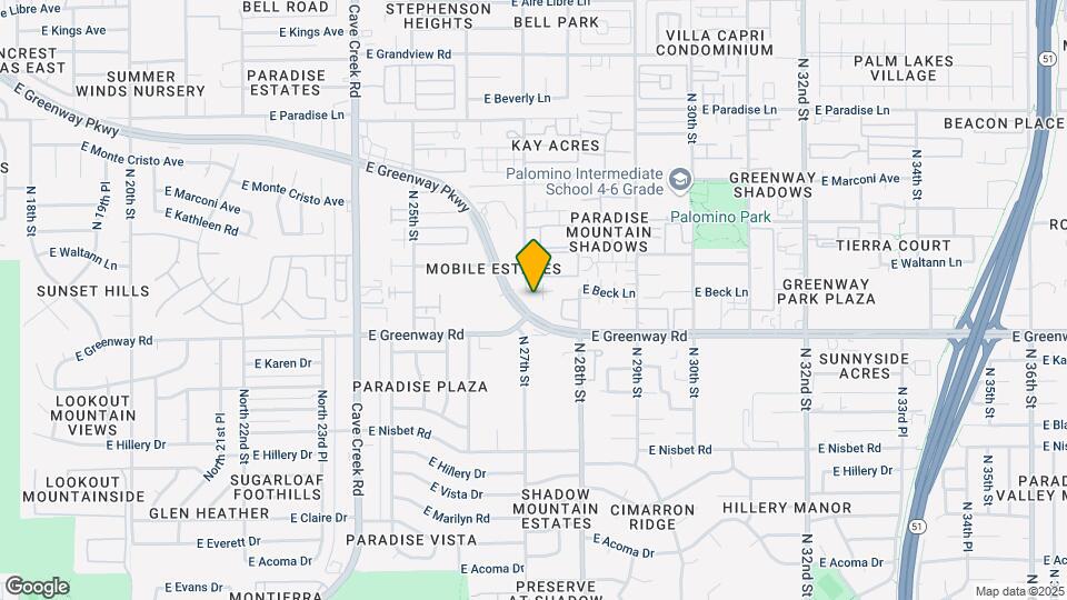 2701 E Beck Ln Mapa y Detalles de la Ubicación