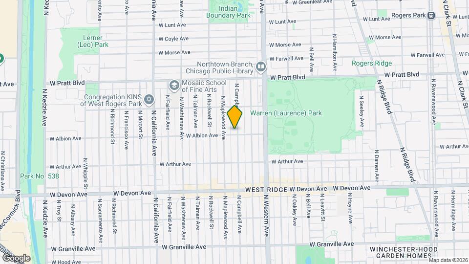 6604 N Campbell Ave, Unit 2 Mapa y Detalles de la Ubicación