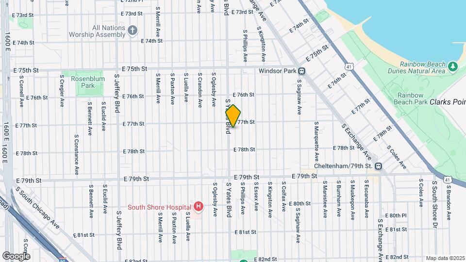 7719 S Yates Blvd Map and Location Details