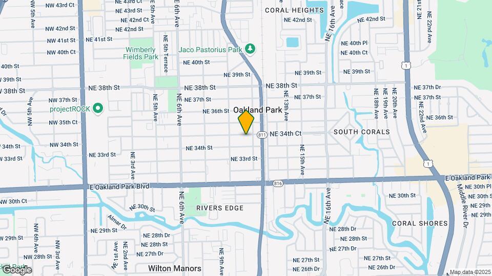1070 NE 34th Ct Map and Location Details