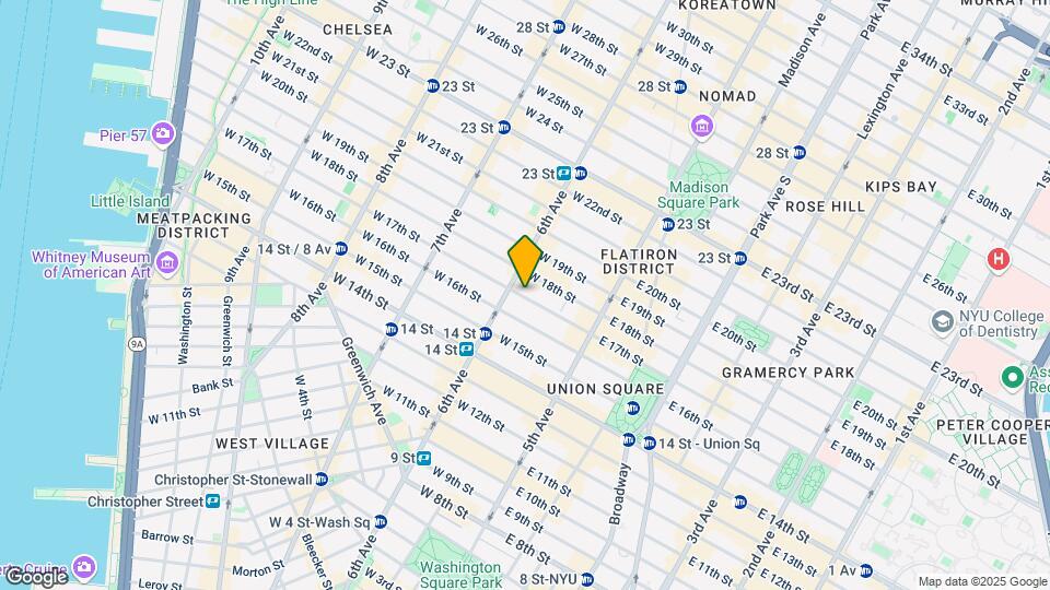 55 W 17th St Mapa y Detalles de la Ubicación