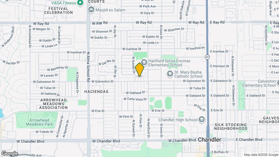 624 N Vine St Map and Location Details