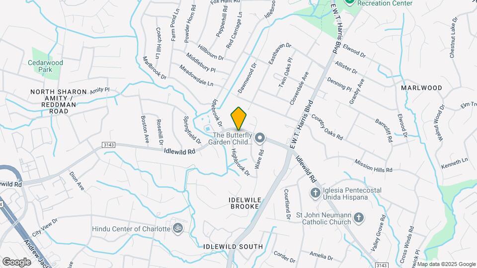 7616 Idlewild Rd Map and Location Details