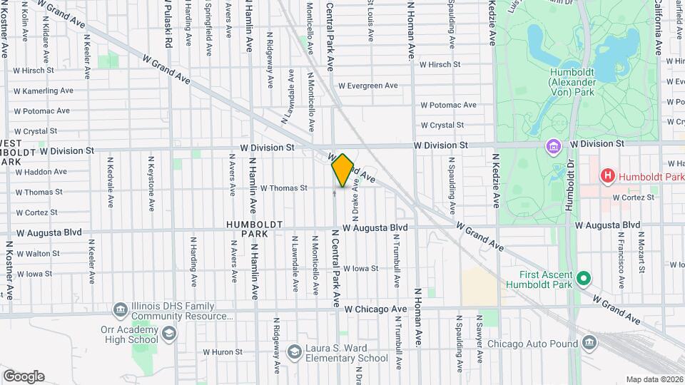 1059 N Central Park Ave, Unit 1059 N Central Park Ave #2 Map and Location Details