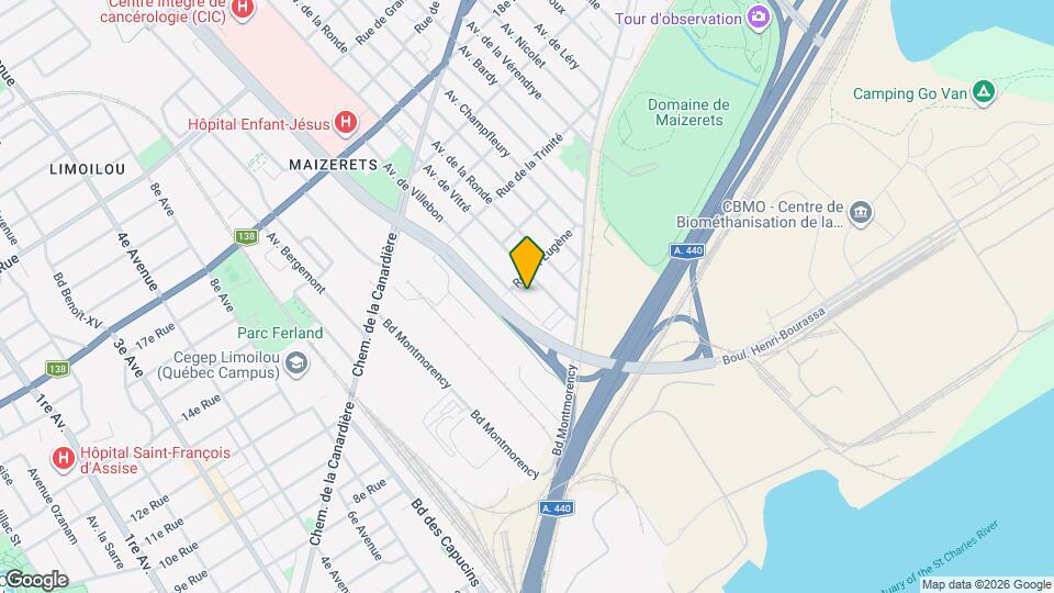 1150 De Villebon Av Map and Location Details