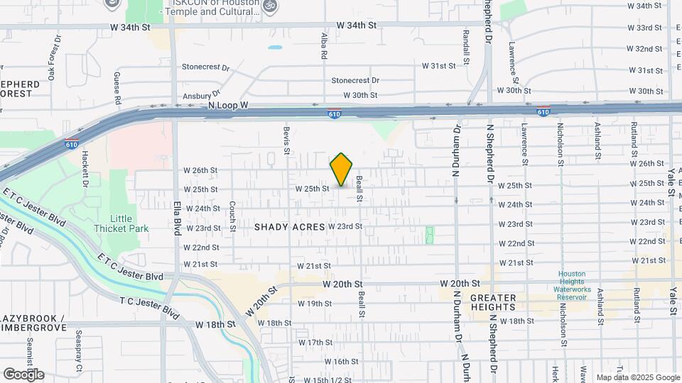 1138 W 25th St Map and Location Details