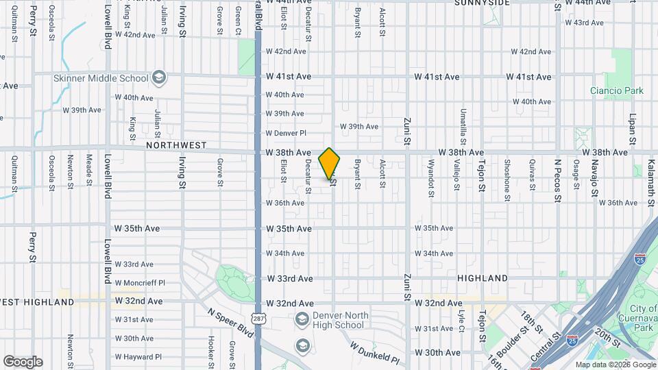 3641 Clay St Map and Location Details