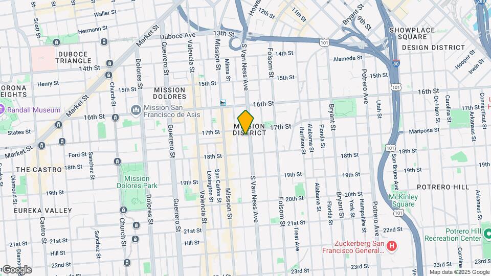 624 S Van Ness Ave Map and Location Details