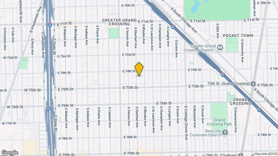 7421 S Eberhart Ave Map and Location Details
