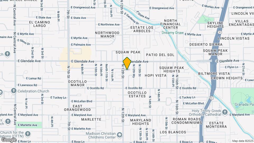 6819 N 12th St Map and Location Details