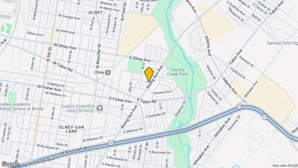 5414 Rising Sun Ave Map and Location Details