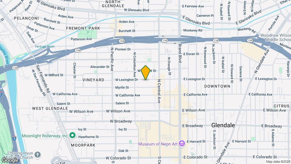 344 W Lexington Dr Map and Location Details