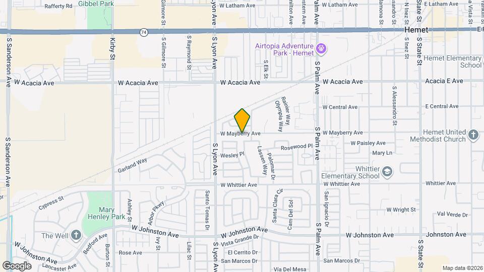 1461 W Mayberry Ave Map and Location Details