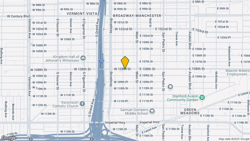 154 W 108th St Map and Location Details