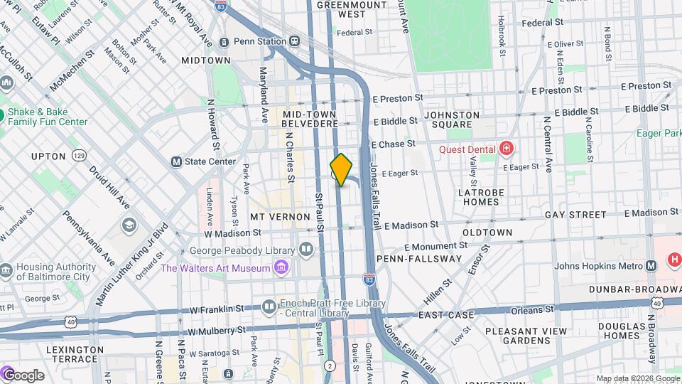 923 N Calvert St Mapa y Detalles de la Ubicación