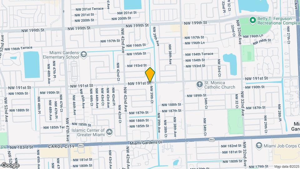 3920 NW 191st St Map and Location Details