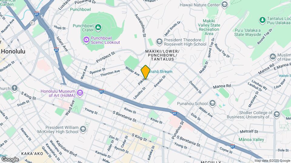 1548 Liholiho St Map and Location Details