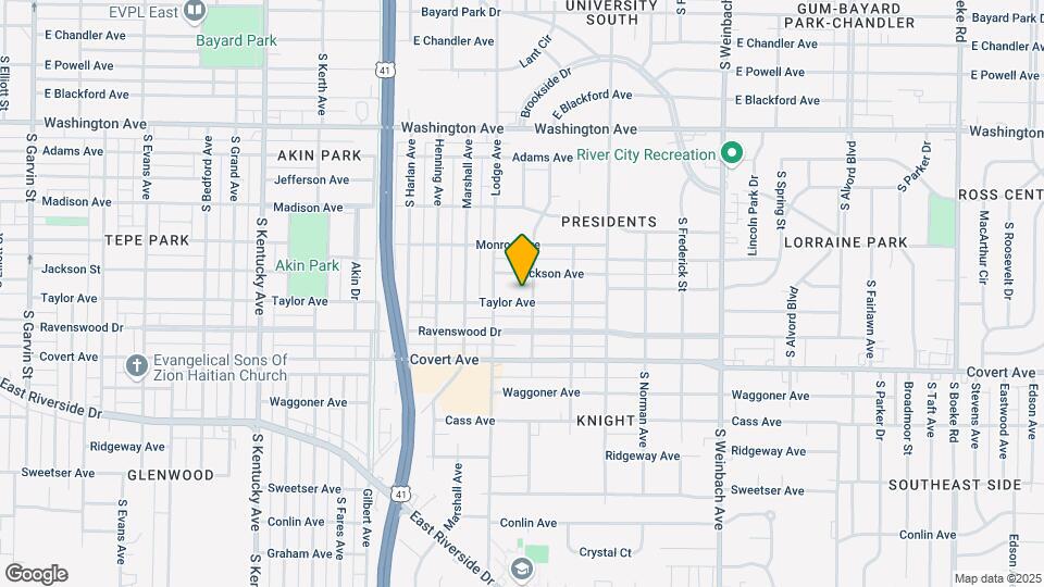 1420 Taylor Ave Map and Location Details