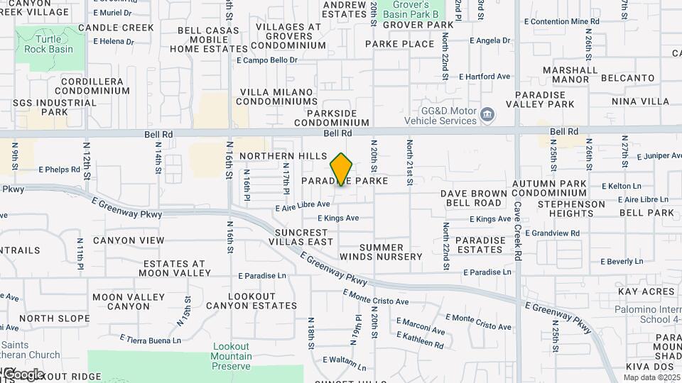 16615 N 19th St Map and Location Details