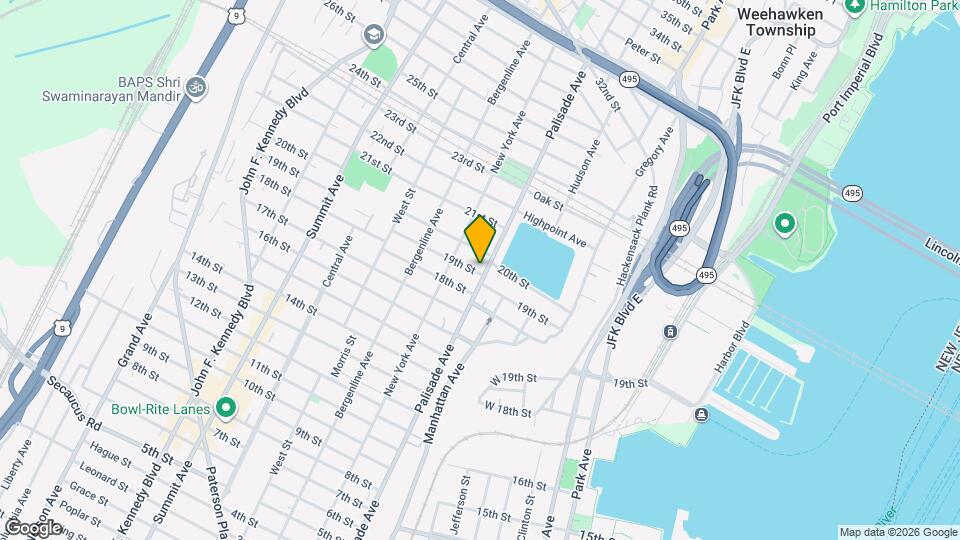 1901 Palisade Ave, Unit Second Floor Map and Location Details