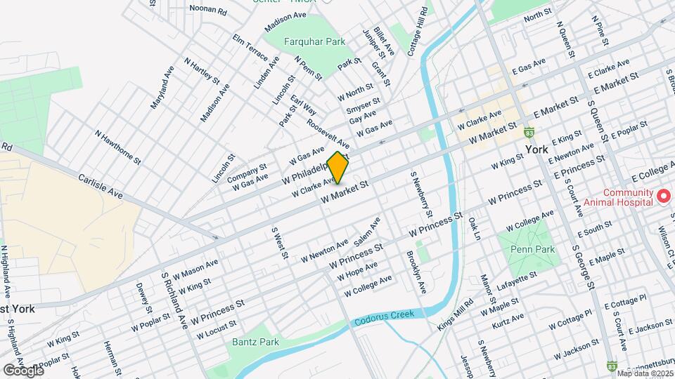 455 W Market St Mapa y Detalles de la Ubicación