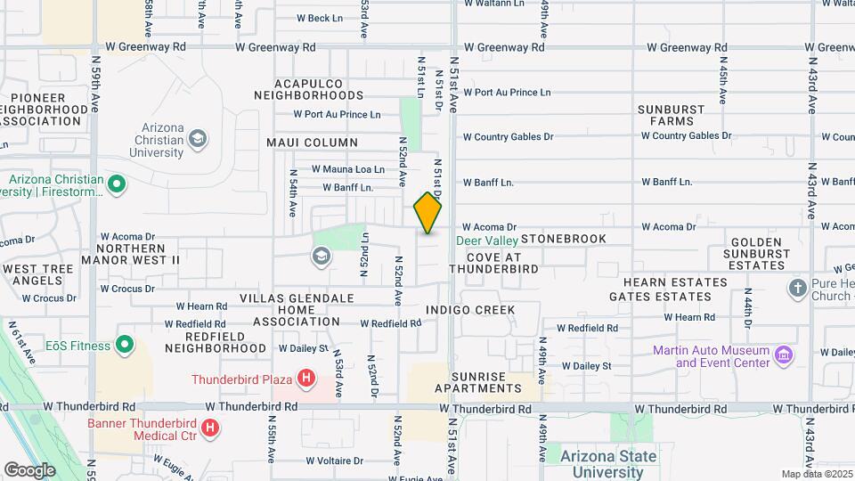 5118 W Evans Dr Map and Location Details