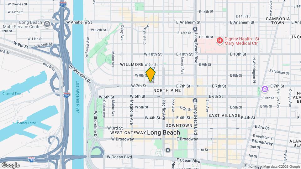 307 W 7th St Map and Location Details