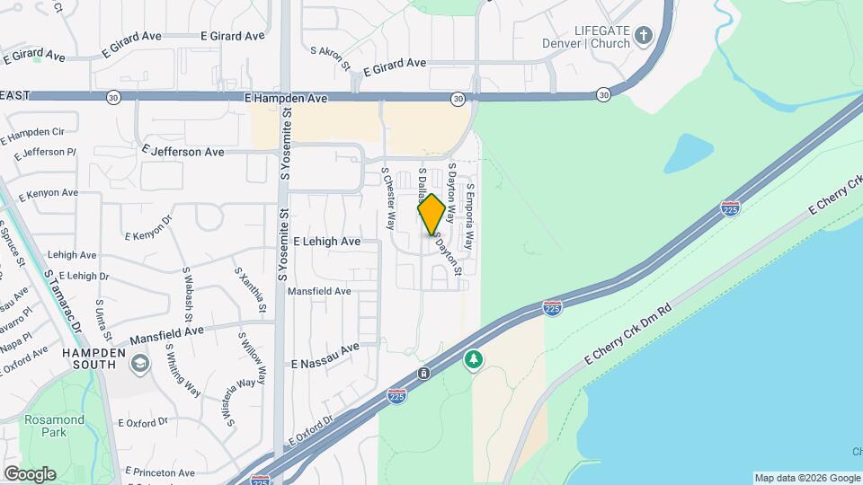 3801 S Dayton St Map and Location Details