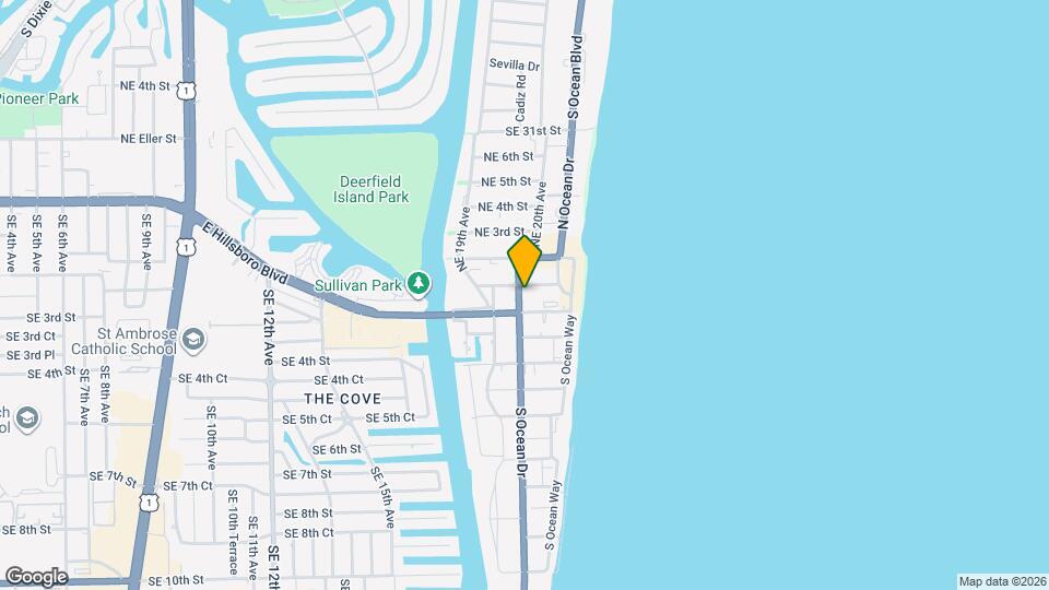 Villas By The Beach Apartments Map and Location Details