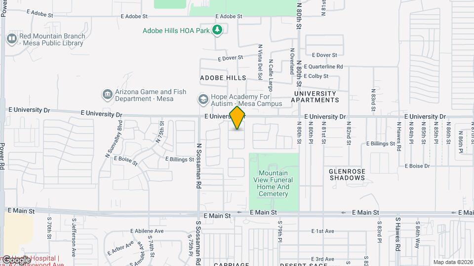 7733 E Butte St Mapa y Detalles de la Ubicación
