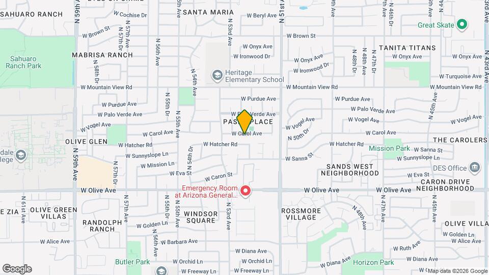 5217 W Carol Ave Map and Location Details