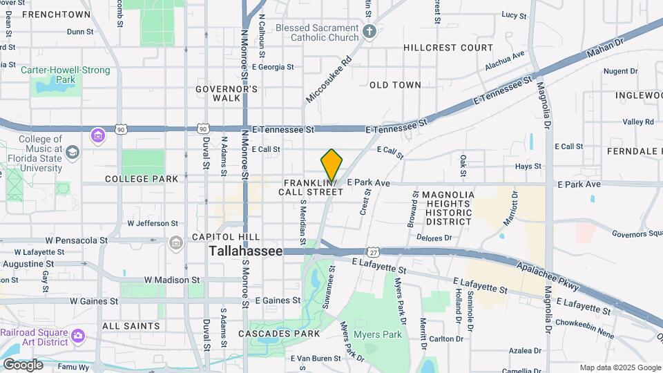 100 S Franklin Blvd Map and Location Details