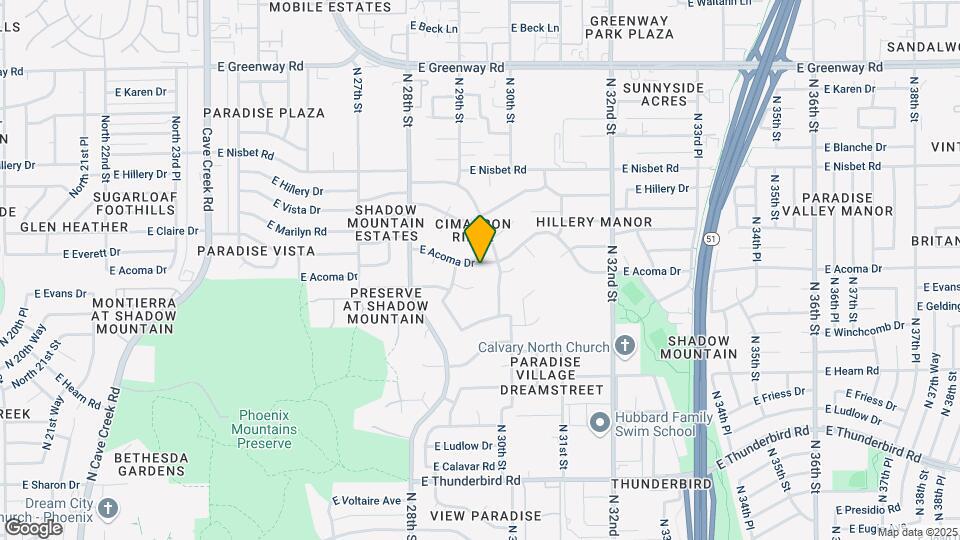 2847 E Acoma Dr Mapa y Detalles de la Ubicación