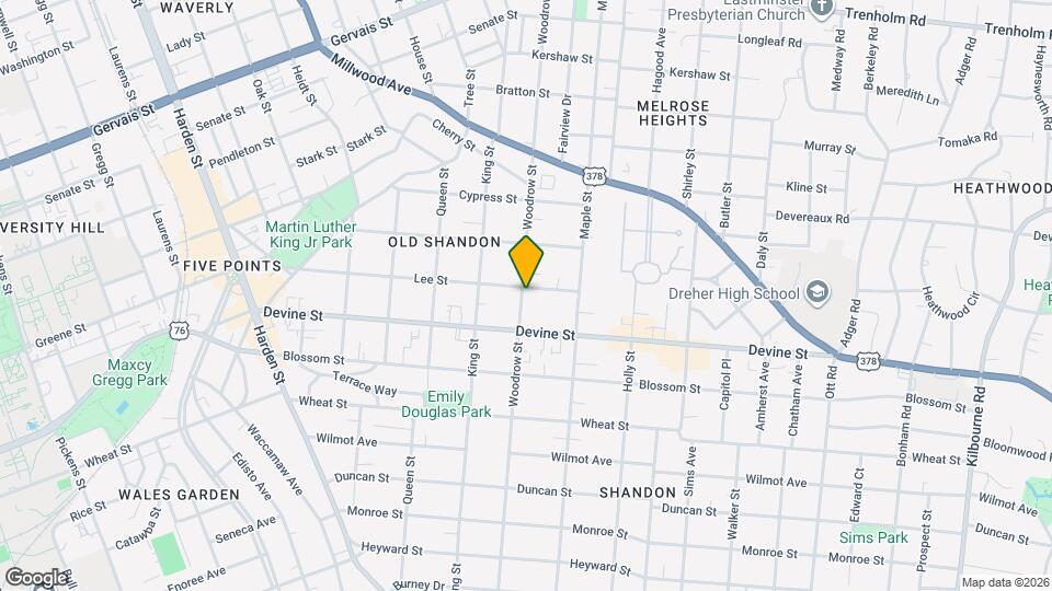 728 Woodrow St Map and Location Details