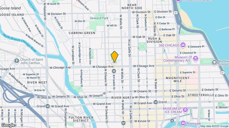 809 N Franklin St Map and Location Details