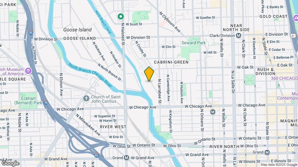 900 N Kingsbury St, Unit 969 Map and Location Details