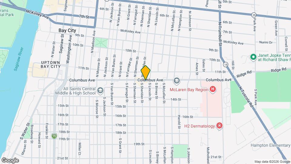 1306 Columbus Ave Map and Location Details